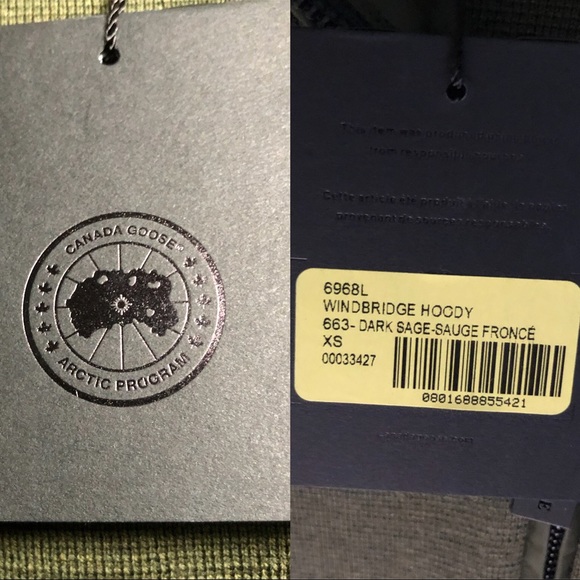 Canada Goose Windbridge hoody black Label xs - Picture 8 of 8